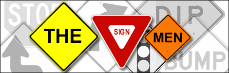 Buy traffic signs, road signs, street signs, parking signs, handicap parking signs, traffic cones, safety barrels, construction signs, work zone signs, sign posts, posts, school signs, hardware and all other traffic control needs Online from The Sign Men.